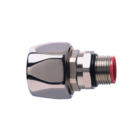 7TCA296100R0162 ABB Straight-Swivel External Thread, Conduit Fitting, 32mm Nominal Size, M32, Nickel Plated Brass, Metallic