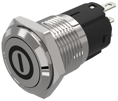 82-4151.1000.B001 EAO 82 Series Push Button Switch, Momentary, Panel Mount, 16mm Cutout, SPDT, 240V, IP65, IP67