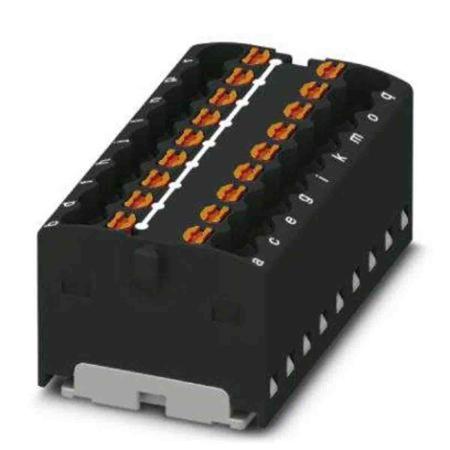 3002895 Phoenix Contact Distribution Block, 18 Way, 2.5mm², 17.5A, 450 V, Black