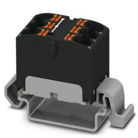 3273672 Phoenix Contact Distribution Block, 6 Way, 0.2 → 6mm², 32A, 800 V, Black