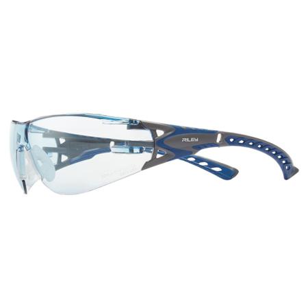 RLY00373 Riley Evo Small Anti-Mist UV Safety Spectacles, Blue Polycarbonate Lens, Vented