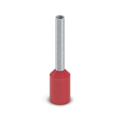 2100097 Phoenix Contact, AI-GB 1-10 RD-20000 Insulated Bootlace Ferrule, 16mm Pin Length, 1.5mm Pin Diameter, Red