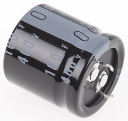LGU2G101MELA Nichicon 100μF Aluminium Electrolytic Capacitor 400V dc, Snap-In -