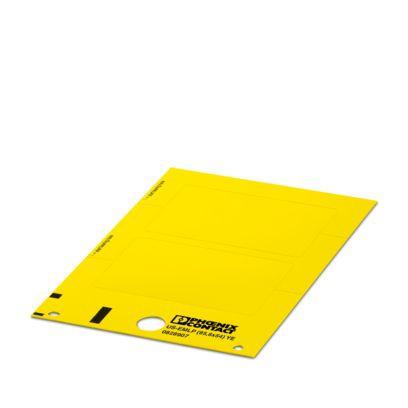 0828907 Phoenix Contact US-EML Yellow on Yellow Cable Labels, 54 mm Length, 85.6 mm Width, 53.7mm Label Length, 84.9mm Label