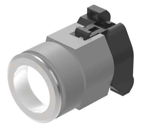 704.006.718 EAO, 704 White LED Pilot Light, 31mm Cutout, Round