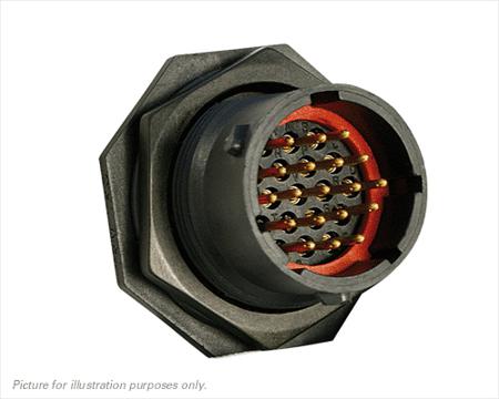 UTS71419P Souriau Sunbank by Eaton Circular Connector, 19 Contacts, Panel, Standard Connector, Plug, Male, IP68, IP69K, UTS Series
