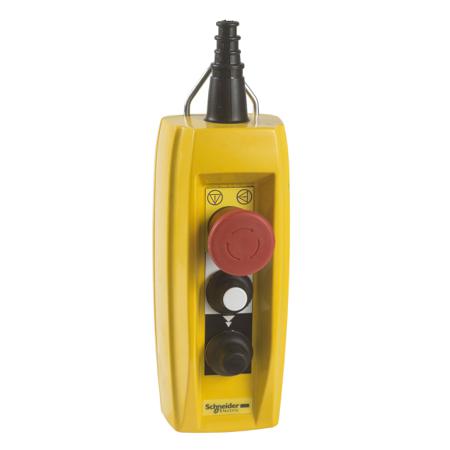 XACB3291 Schneider Electric Snap Action Control Station Switch - 3 NC, Glass Reinforced Polyester, Red, Emergency Stop, IP65
