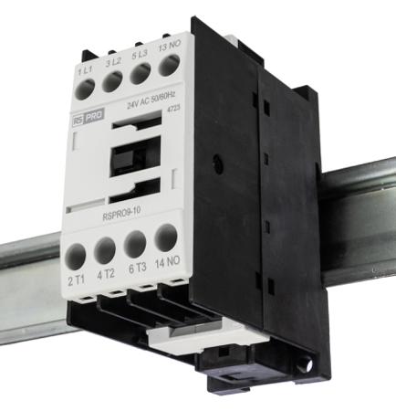 250-8784 RS PRO RSPRO9-10 Contactor, 24 V AC Coil, 3-Pole, 9 A, 4 kW, 1NO, 690 V