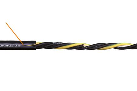 CF30.25.04 (100m) Igus Power 2.5 mm² 4 Core Multicore Mains Power Cable, Black PVC, 100m