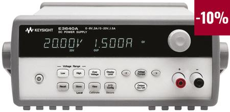 E3640A Keysight Technologies  Digital Bench Power Supply, 1 Output 0 → 20 V, 0 → 8 V 1.5 A, 3 A 30W