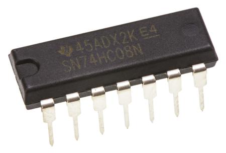 SN74HC08N Texas Instruments , Quad 2-Input AND Logic Gate, 14-Pin PDIP