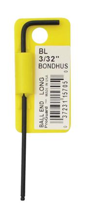 BON15710 Bessey L Wrench Imperial/Metric Hex Key, Hex size 3/16 in