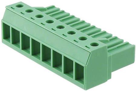 1804962 Phoenix Contact, 7.62mm Pitch, 8 Way, Pluggable Terminal Block, Plug, Cable Mount, Screw Down Termination,