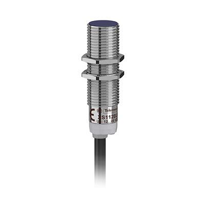 XS112B3PBL2 Telemecanique Sensors Inductive Barrel Proximity Sensor, M12, 4 mm Detection, PNP NC, 12 → 24 V dc