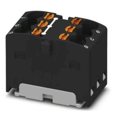 3002893 Phoenix Contact Distribution Block, 6 Way, 2.5mm², 17.5A, 450 V, Black