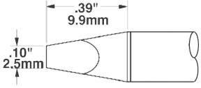 SSC-636A Metcal SSC 2.5 mm Chisel Soldering Iron Tip for use with MFR-H6-SSC, SP-HC1