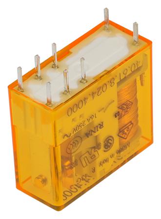 406180244000 Finder PCB Mount Power Relay Module, 24V ac Coil, 16A Switching Current, SPDT