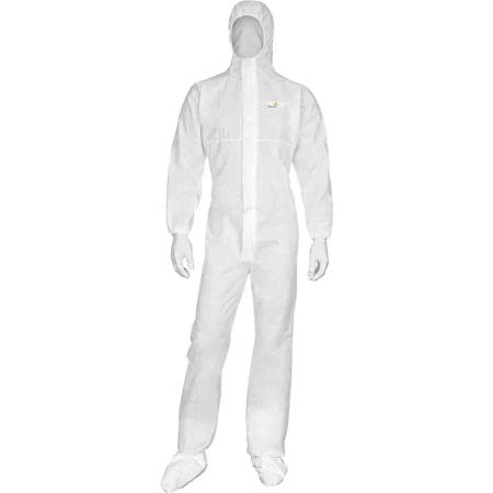 DT215TM Delta Plus White Non-Woven Overall, M