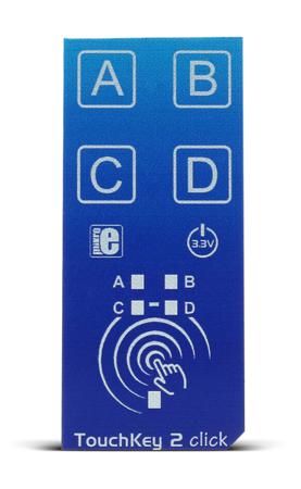 MIKROE-2474 MikroElektronika TouchKey 2 Capacitive Touch mikroBus Click Board for ATtiny817