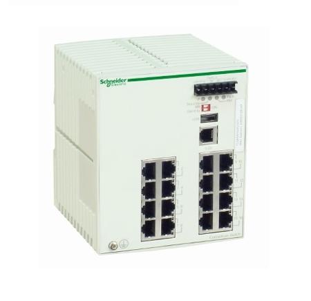 TCSESM163F23F0 Schneider Electric TCSESM, Managed 16 Port Network Switch With PoE RJ-45