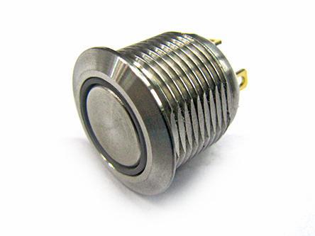 175-9197 FLAT Push Button with Ring + Yellow LED