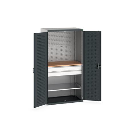 40021162-19V Bott 2 Door, 2 Drawer Sheet Steel Floor Standing Cupboard, 1050 X 650 X 2000mm