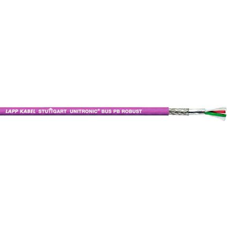 2170620 Lapp UNITRONIC BUS Series Bus Cable, 2 Cores, Screened, Aluminium Foil, Tinned Copper Braid Shield, PROFIBUS Cable