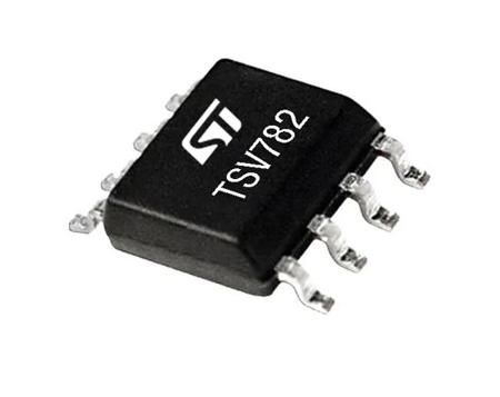 TSV782IDT  STMicroelectronics, Op Amp Module 2, Rail to Rail Input/Output 120dB, 8-Pin SO8