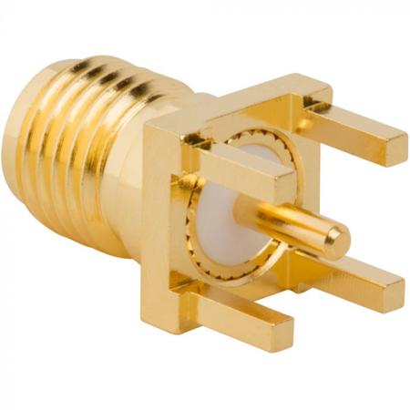 132134RP Amphenol RF, Jack Through Hole RP-SMA, PCB Termination, Straight Body