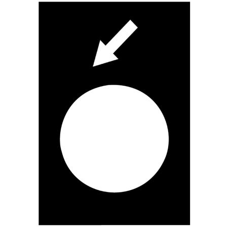 ZB2BY2966 Schneider Electric Legend for Use with XACB, XACM, None, Arrow