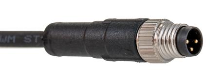 282-5444 RS PRO Straight Male 3 way M8 to Straight Female 3 way M8 Cable, 3m