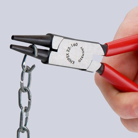 22-01-160 Knipex 160 mm Tool Steel Round Nose Pliers, Jaw Length: 30mm