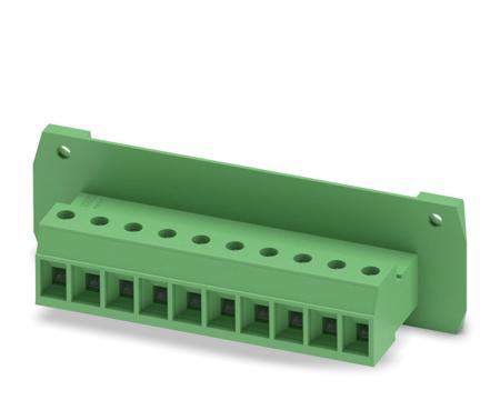 1840638 Phoenix Contact, 7.62mm Pitch, COMBICON PC, 10 Way, , Pluggable Terminal Block, Feed Through Header, Cable Mount, Panel