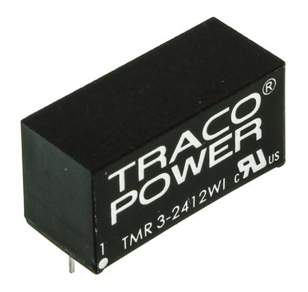 TMR-3-2412WI TRACOPOWER TMR 3WI 3W Isolated DC-DC Converter Through Hole, Vin 9 → 36 V dc, Vout 12V dc