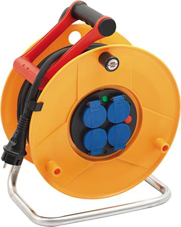 1206921 brennenstuhl , 25m 4 Socket Type E - French Extension Reel, 230 V, IP44