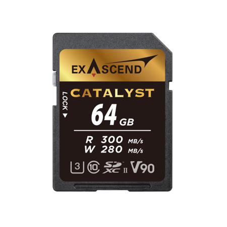 EX64GSDU2 Exascend 64 GB SDXC SD Card, Class 10, UHS-II (U3), V90