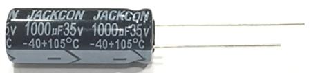 181-5149 RS PRO 470μF 35V dc Aluminium Capacitors, Through Hole 10 Dia. x 15mm +105°C 10mm 5mm