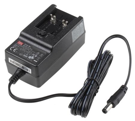 GE18I15-P1J MEAN WELL 18W Plug-In AC/DC Adapter 15V dc Output, 1.2A Output