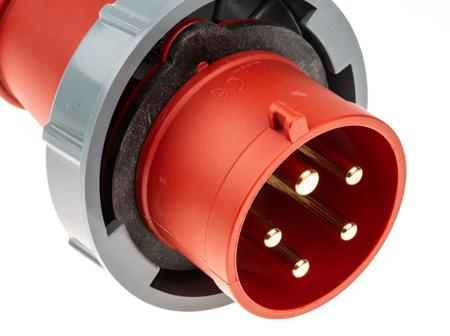 300RS MENNEKES, AM-TOP IP67 Red Cable Mount 3P + N + E Industrial Power Plug, Rated At 32A, 400 V
