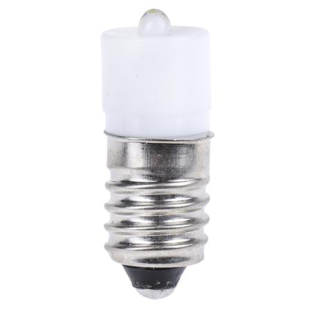 207-523 RS PRO White LED Indicator Lamp, 6V ac/dc, E10 Base, 10mm Diameter, 2070mcd
