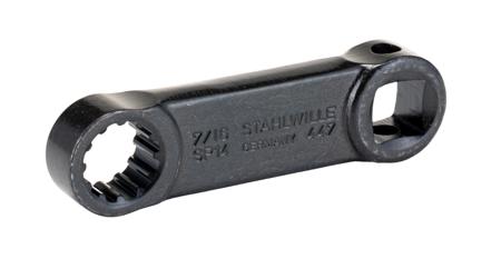 02480028 STAHLWILLE 7000 series Series Square Spline Drive Adaptor, 50.8 mm, 17 x 9.2 / 19 x 11mm Insert, Gunmetal Finish