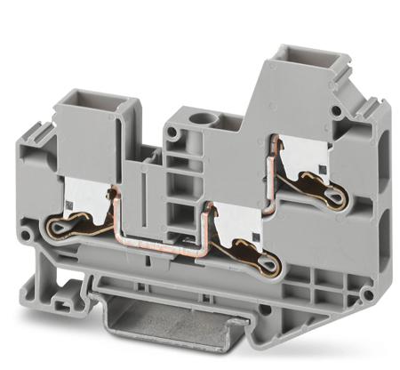 1329499 Phoenix Contact  XTV 6-TWIN Series Grey, 6mm², Single-Level, Push In Termination