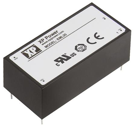 EML30US03-E XP Power Switching Power Supply, , 3.3V dc, 6A, 30W, 1 Output, 120 → 370 V dc, 85 → 264 V ac