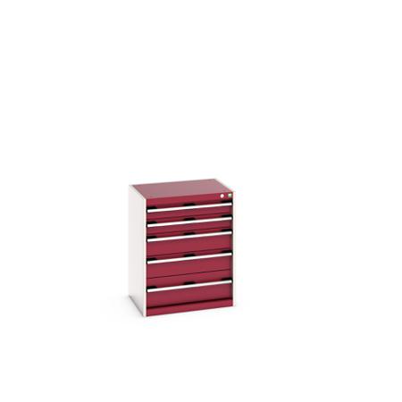 40011046-24V Bott 5 Cabinet, Steel, 800mm x 650mm x 525mm, Light Grey, Red