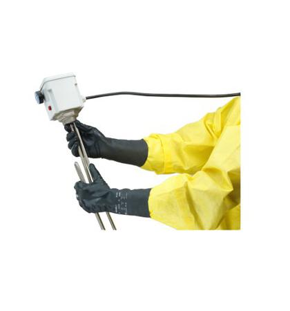 29500090BP Ansell AlphaTec Black Latex Chemical Resistant Gloves, Size 9, Large, Latex, Neoprene Coating