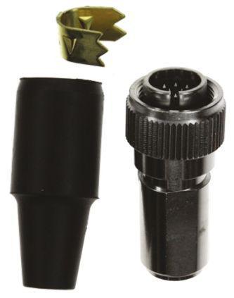 HR10A-10WTP-12P-73- Hirose HR10 Series, 12 Pole Cable Mount Micro Connector Plug, with Male Contacts