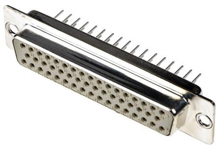 09670504754 HARTING D-Sub Standard 50 Way Through Hole D-sub Connector Socket, 2.76mm Pitch, with 3.05 mounting hole