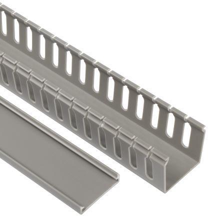 Betaduct Grey PVC Self Adhesive Cable Trunking Slotted Trunking Open 