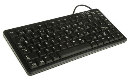 G84-4100LCAGB-2 CHERRY Wired PS/2, USB Compact Keyboard, QWERTY (UK), Black