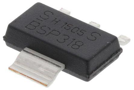 BSP318S Infineon  N-channel MOSFET, 2.6 A, 60 V SIPMOS, 3+Tab-Pin SOT-223